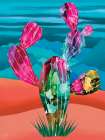 Crazy Cactus Art Print