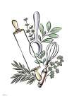 Cooking with Herbs Art Print