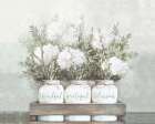 White Flower Jars Art Print by Dogwood Portfolio