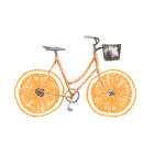 Orange Bike Art Print by Dogwood Portfolio