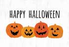 Happy Halloween Pumpkins Art Print by Dogwood Portfolio