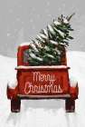 Merry Christmas Truck Art Print