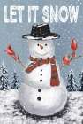 Let It Snow Snowman Art Print