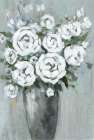 White Painterly Blooms Art Print by Dogwood Portfolio
