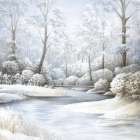 Winter Creek Art Print by Dogwood Portfolio
