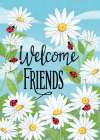 Welcome Friends Daisies Art Print