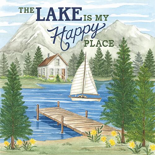 The Lake Is My Happy Place Art Print