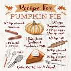 Pumpkin Pie Recipe Art Print