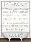 Bathroom Rules - Bathtub Art Print