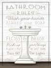 Bathroom Rules - Sink Art Print