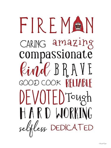 Fireman Inspirational Print