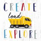 Create, Load, Explore Art Print