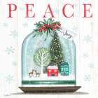 Peace and Joy Snow Globe Art Print
