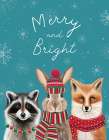 Merry and Bright Woodland Friends Art Print