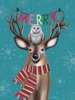 Merry Woodland Friends Art Print