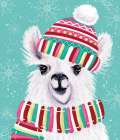 Holiday Llama Art Print