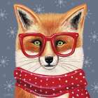 Holiday Fox Art Print