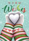 Warm Wishes Heart Snowball Art Print