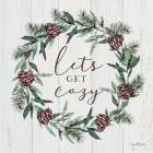 Lets Get Cozy Wreath Art Print