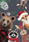 Christmas Animals Art Print