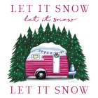 Let It Snow Camper Art Print