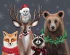 Christmas Animals Art Print
