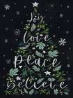 Joy Christmas Trees Art Print