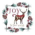 Joy to the World Reindeer Art Print