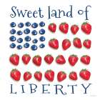 Sweet Land of Liberty Fruit Flag Art Print