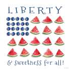 Liberty Fruit Flag Art Print