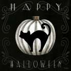 Happy Halloween Black Cat Art Print
