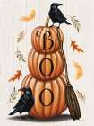 Stacked Pumpkins Art Print
