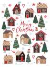 Merry Christmas Gingerbread Houses Art Print