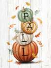 Fall Pumpkin Stack Art Print