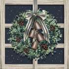 Jingle Bells Wreath Art Print