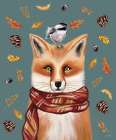 Autumn Fox with Bird Art Print