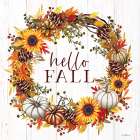 Hello Fall Wreath Art Print