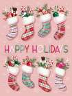 Happy Holidays Stockings I Art Print