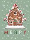 Merry Gingerbread House Art Print