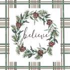 Believe Wreath Art Print