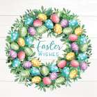 Easter Wishes Wreath Art Print