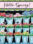 Hello Spring Flower Pails Art Print