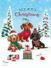 Merry Christmas Dachshunds Art Print