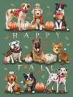 Happy Fall Dogs Art Print