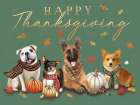 Happy Thanksgiving Dogs Art Print