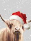 Santa Highland Art Print