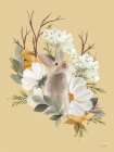 Primrose Patch with Bunny Art Print