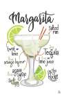 Margarita Recipe Art Print