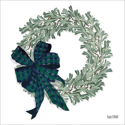 Mistletoe Wreath Art Print