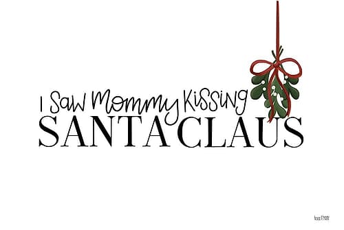 Kissing Santa Signs Print